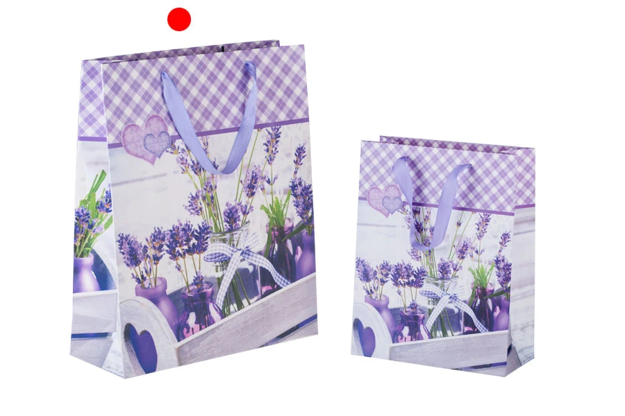 Подаръчни торбички  с размери  260x100x320 - 4 модела Лавандула-изображение_група