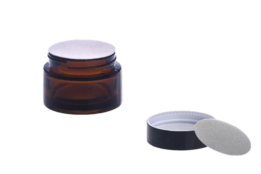 Стъклени буркани за крем 30 мл в 3 цвята  (амбер и матирано)-изображение_група