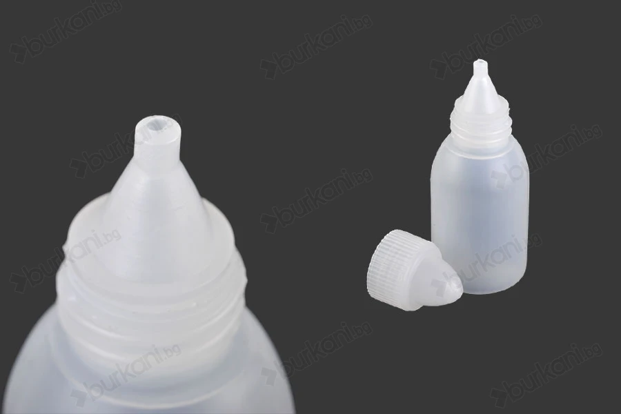 Пластмасова бутилка с коничен капкомер и капачка  25 ml-изображение_продукт