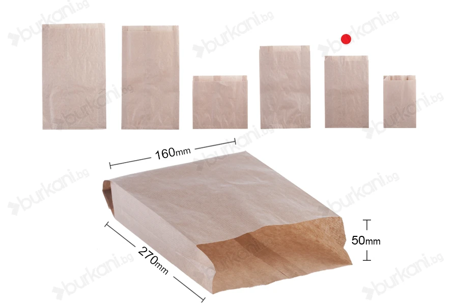 Крафт плик с размер 160x50x270 без прозорец-изображение_размери