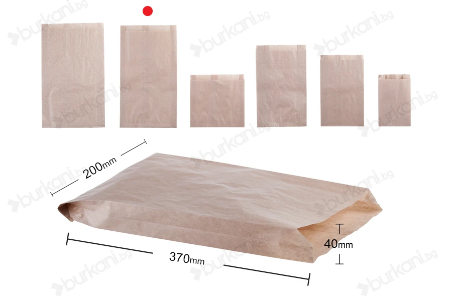 Хартиен кафяв плик с размери 200x40x370-изображение_размери