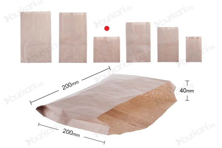 Кафяв крафт плик с размери 200x40x200-изображение_размери