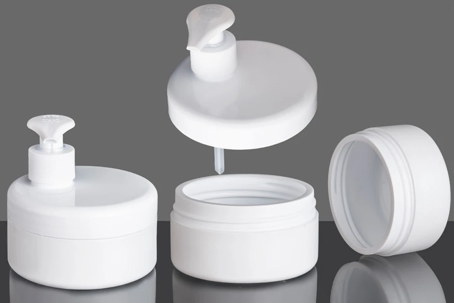 Пластмасов бял или прозрачен буркан 250 мл без капачка-изображение_група