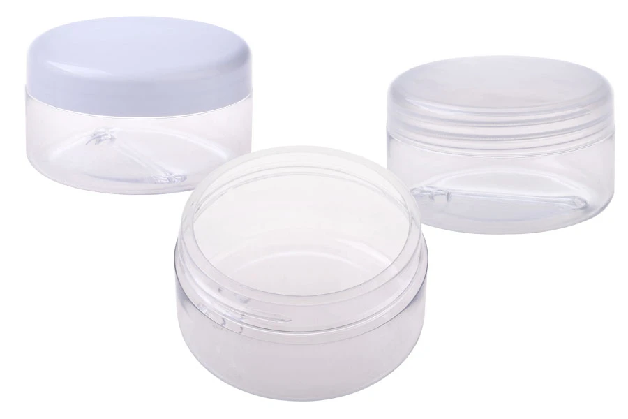 Пластмасов бял или прозрачен буркан 250 мл без капачка-изображение_група