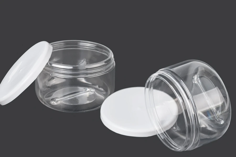 Пластмасова прозрачна кутия за крем 180мл с бяла капачка-изображение_размери