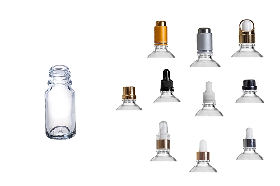 Стъклена прозрачна бутилка за етерични масла 10 мл с гърловина PP18 Стъклена прозрачна бутилка за етерични масла 10 мл с гърловина PP18-изображение_група