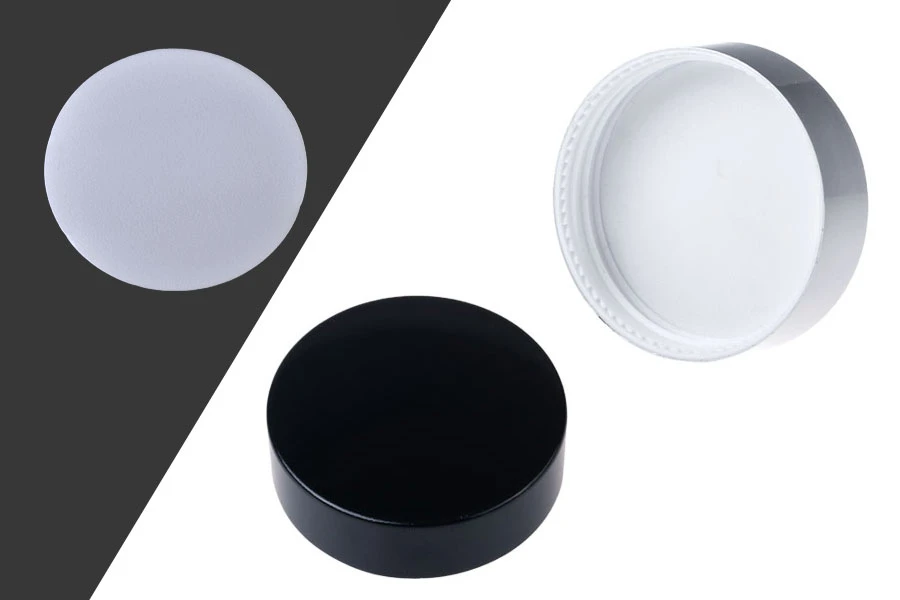 Пластмасова капачка с вътрешна обвивка и алуминиево покритие в различни цветове (за буркани 24-2 и 79-4) Пластмасова капачка с вътрешна обвивка и алуминиево покритие в различни цветове (за буркани 24-2 и 79-4)-изображение_група