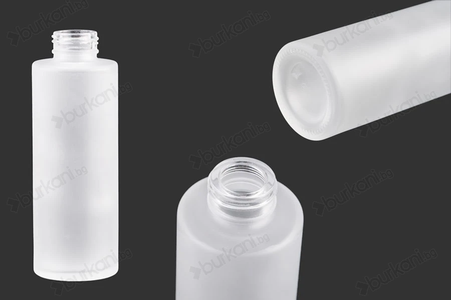 Стъклена матова бутилка 100 ml за крем или за масла  PP 24-изображение_продукт