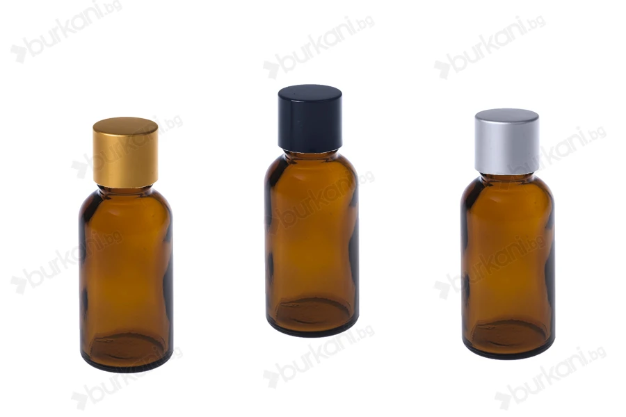 Алуминиеви  UV сребристи, златисти и черни  ΜΑΤ капачки с PP18mm с вътрешен разделител-изображение_група
