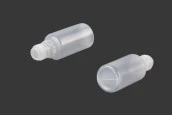 Пластмасова млечна бутилка 15 ml с черна пластмасова капачка CRC и пластмасов капкомер за електронна цигара - 50 бр.