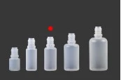 Пластмасова млечна бутилка 15 ml с черна пластмасова капачка CRC и пластмасов капкомер за електронна цигара - 50 бр.