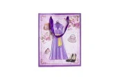 Хартиени 3-D Подаръчни торбички, модел "Лилава Рокля", размер "M", 26x10x32cm-изображение_размери