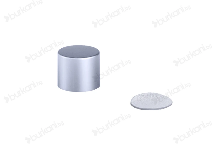 Алуминиеви  UV сребристи, златисти и черни  ΜΑΤ капачки с PP18mm с вътрешен разделител-