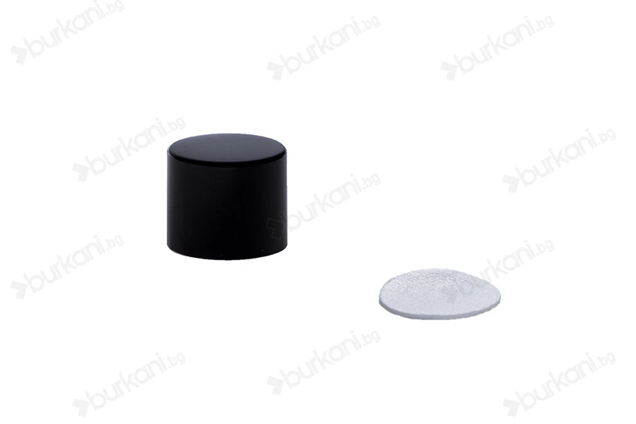 Алуминиеви  UV сребристи, златисти и черни  ΜΑΤ капачки с PP18mm с вътрешен разделител-изображение_група