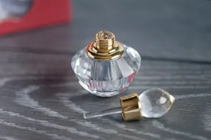 Кристална бутилка от 3 ml с кристална капачка и игла-4