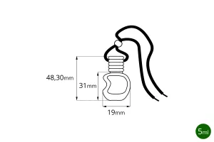 Малки шишенца за парфюм, ароматизатор за кола,  5 ml  Ябълка-3