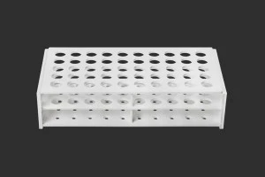 Пластмасова поставка  212x107x50 mm в бял цвят - 50 места (с отвор  13 mm)-1