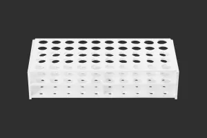 Πластмасова поставка  238x110x55 mm в бял цвят - 50 места (с отвор 16 mm)-1