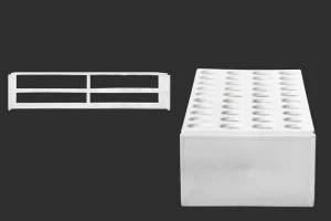 Пластмасова поставка  278x110x60 mm в бял цвят - 40 места (с  отвор 22 mm)-5