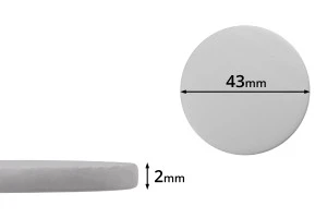 Пластмасов уплътнител бял 43 мм (PE foam) бяла - 100 бр-1