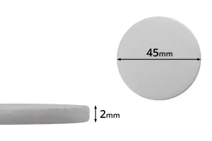 45мм пластмасово уплътнение (PE foam) бяло - 100 бр-1
