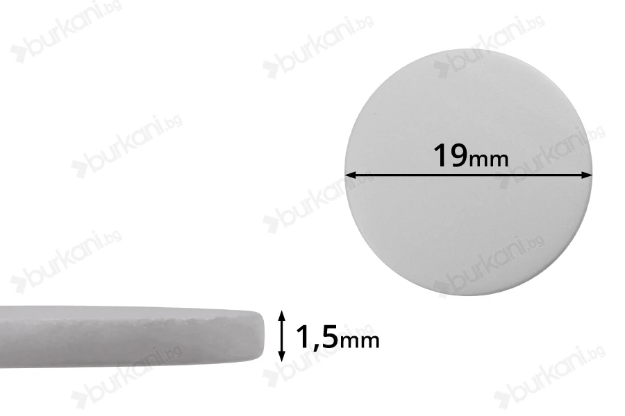 Пластмасово бяло  уплътнение 19 мм  (PE foam )  - 100 бр.-изображение_продукт