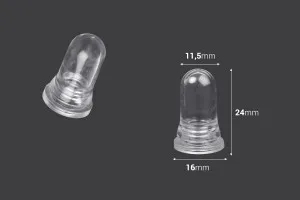 Прозрачен силиконов биберон за капкомери от 5 до 100 ml-2