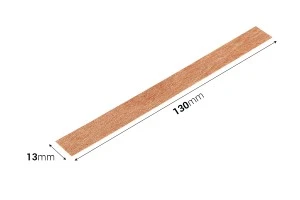 Дървени фитили 13х130 мм с метална основа за свещи - 25 бр./пакет-2