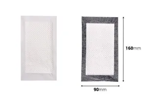 Pëlhura thithëse mishi 130x80 mm në ngjyrë të zezë - 500 copë-изображение_размери