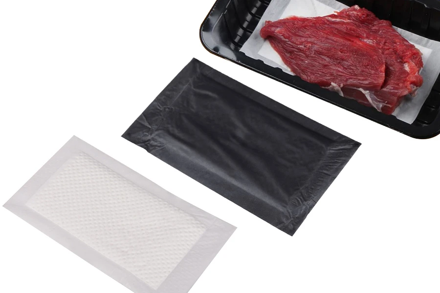 Pëlhura thithëse mishi 130x80 mm në ngjyrë të zezë - 500 copë-