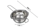 Метален съд (инокс) 400мл за водна бяна (Bain Marie) Метален съд (инокс) 400мл за водна бяна (Bain Marie)