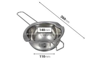 Метален съд (инокс) 400мл за водна бяна (Bain Marie)-2