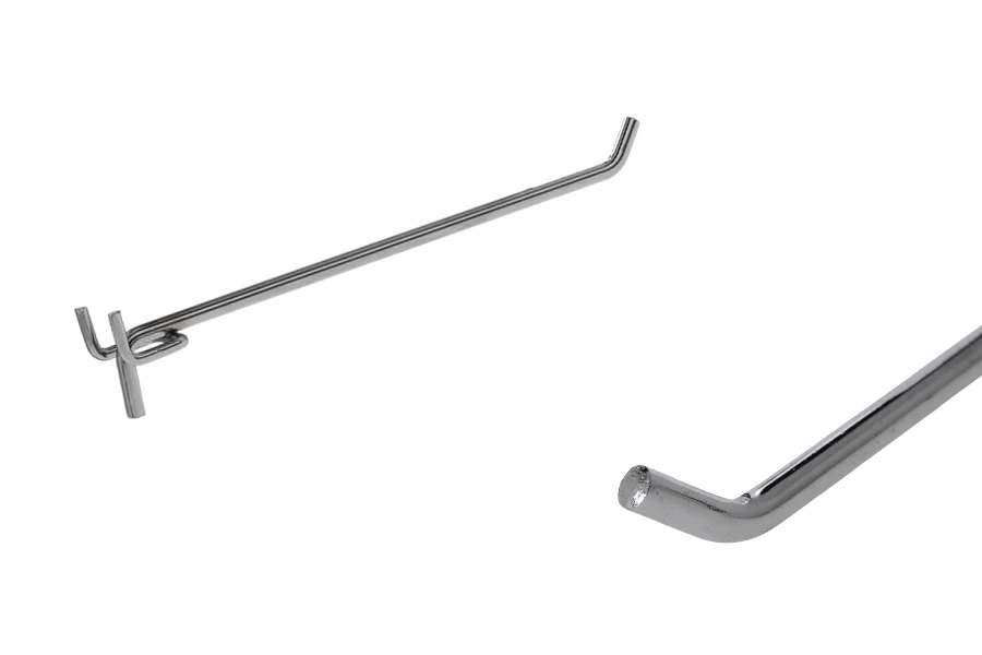 Кука единична за перфориране на щандове 200 мм-изображение_размери