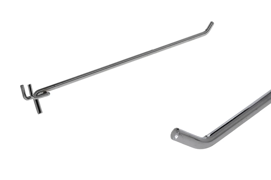 Кука единична за перфориране на щандове 250 mm-изображение_размери