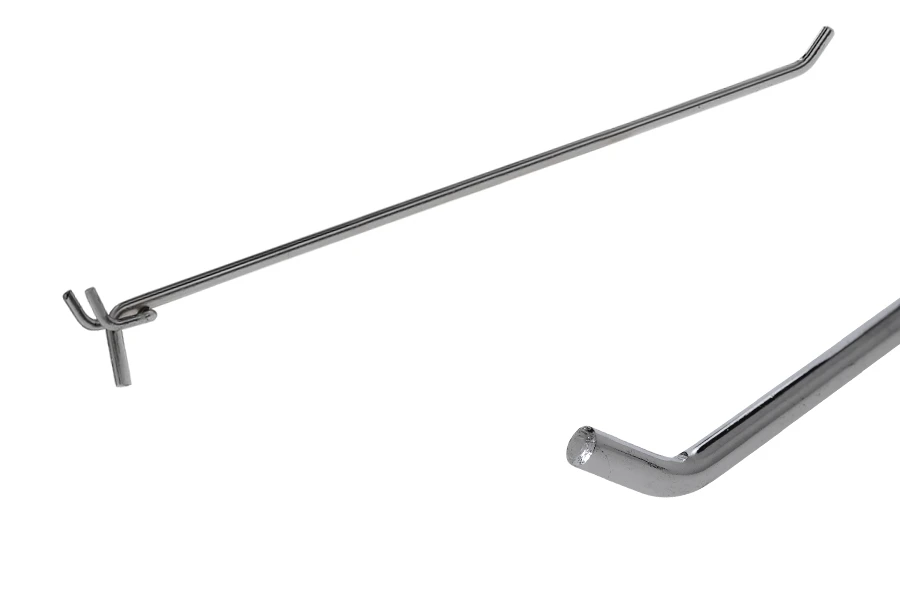 Кука единична за перфориранe на  щандове 300 мм-изображение_размери