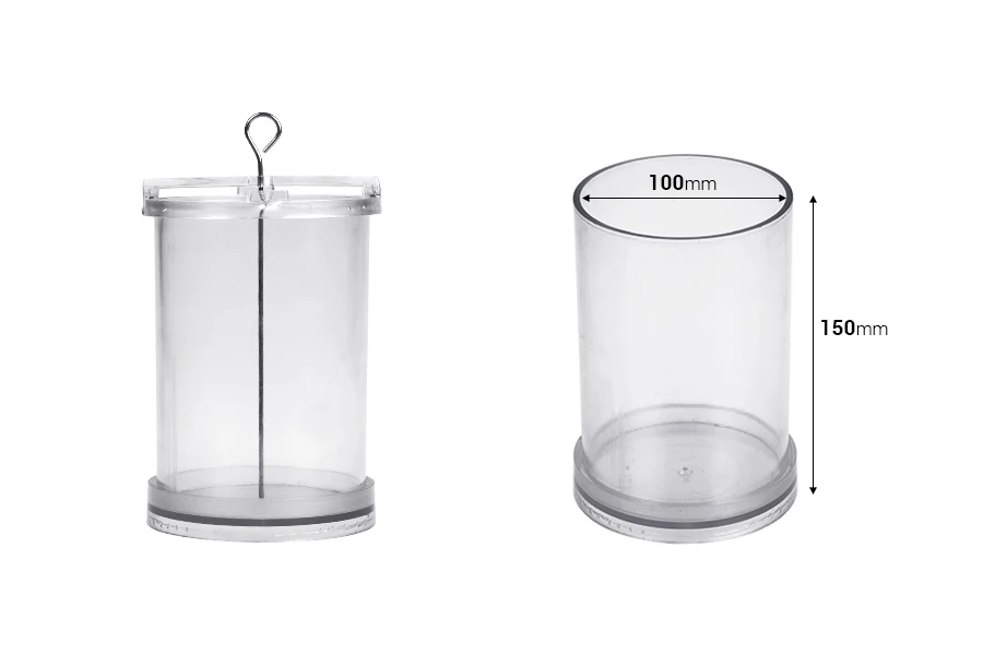 Пластмасова форма (калъп) за свещи Φ10х15 см в цилиндрична форма-изображение_размери