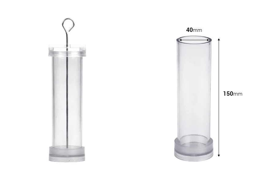 Пластмасова форма за свещи Φ4х15 см в цилиндрична форма-изображение_размери