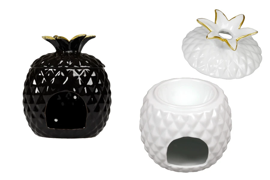 Керамично бурканче за свещички ( дифузер) във формата на ананас