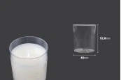 Прозрачна пластмасова кутия за чаена свещичка - 20 бр