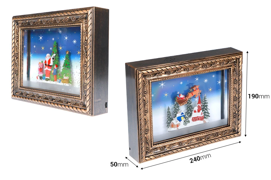 Коледна декоративна рамка със светлина и музика-изображение_размери