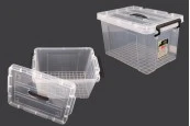 Пластмасова кутия 425x295x250 mm с капак с дръжка Пластмасова кутия 425x295x250 mm с капак с дръжка
