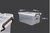 Пластмасови кутии за съхраняване 510x385x240 mm с капак с дръжка Пластмасови кутии за съхраняване 510x385x240 mm с капак с дръжка