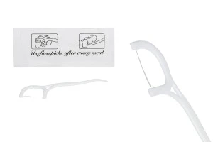 Dental Floss Picks with handle 7 cm in individual pack of 100 pcs-изображение_продукт