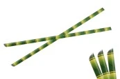 Хартиени зелени екологични сламки с размери  - 25 бр./пакет