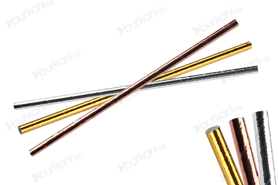 Екологични хартиени сламки 197х6 mm - 25 бр. в пакет-изображение_продукт