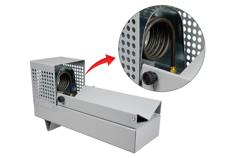 Настолна, електрическа метална машина с терморегулатор за  капсули за бутилки-изображение_размери