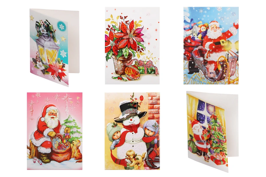 Коледни поздравителни картички - 120 бр (различни дизайни)-изображение_размери
