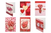 Поздравителни любовни картички с блясък - 120 бр.(различни дизайни)-изображение_размери