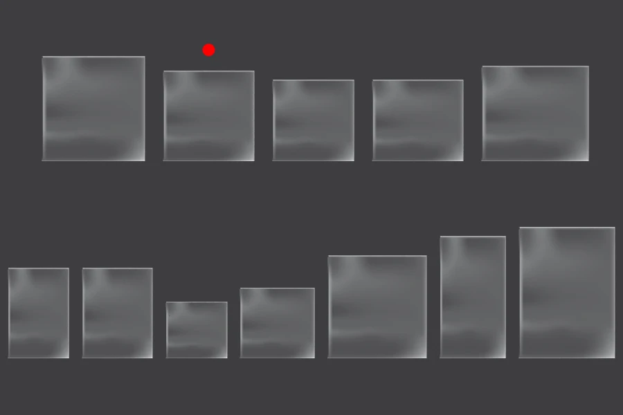 Фолио - опаковъчно фолио 187х185 мм - пакет 100 бр. Фолио - опаковъчно фолио 187х185 мм - пакет 100 бр.-изображение_размери