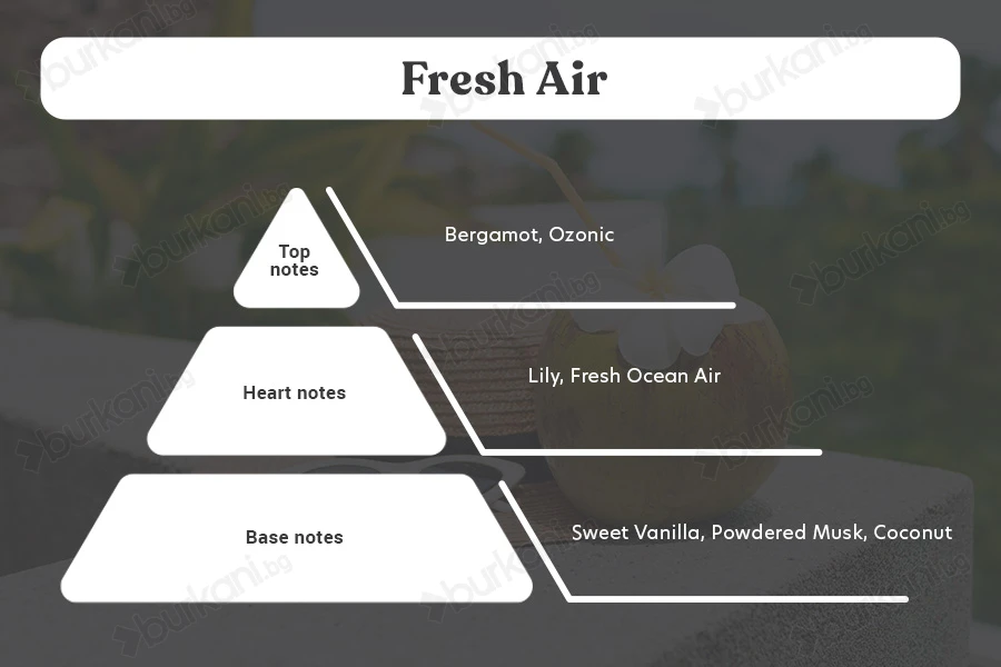 Ароматна свещ Fresh Air  110 гр с памуче фитил -